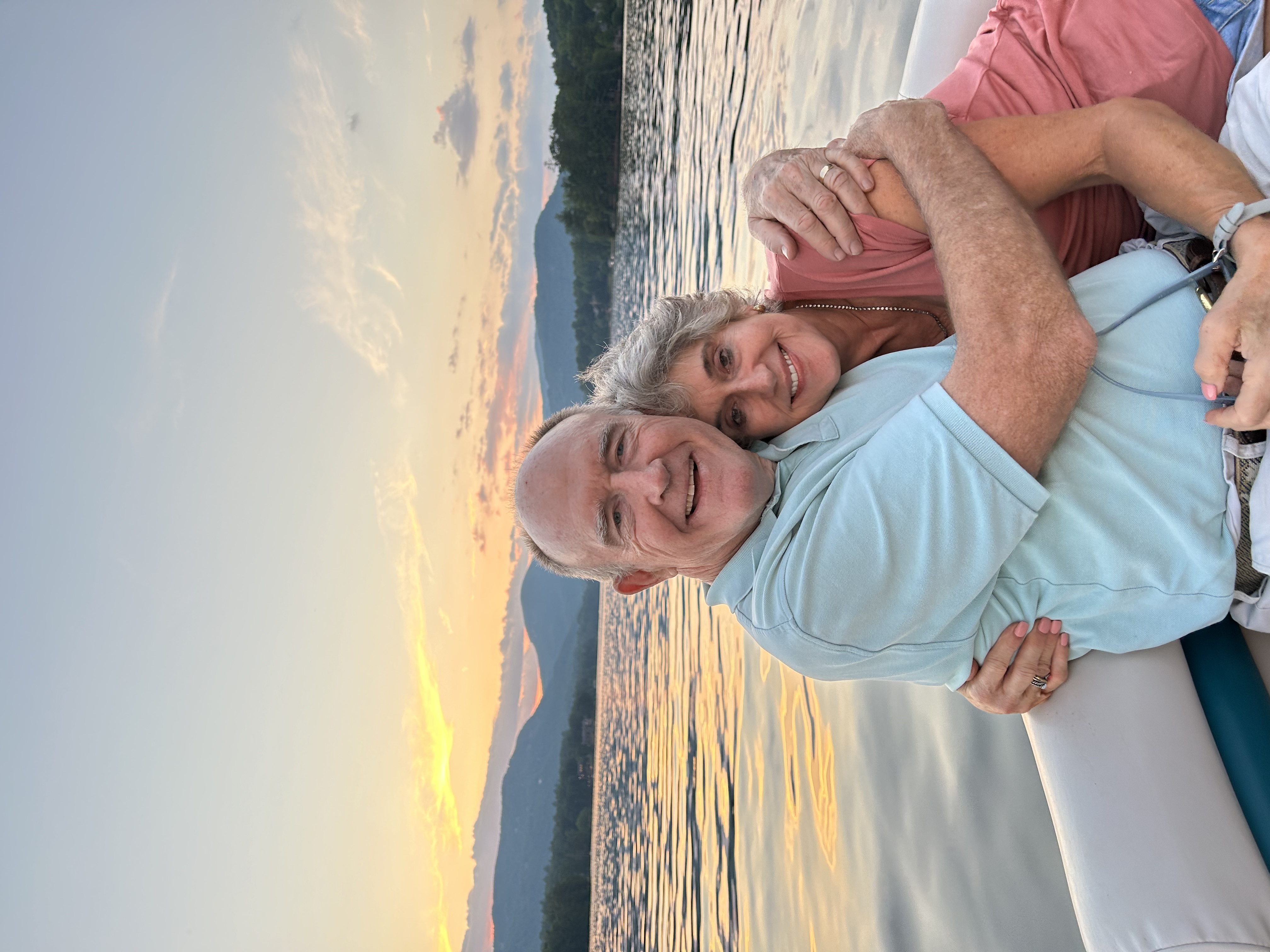 Thomas Hagerty, Charleston County School Board candidate, with his wife Jane at a lake